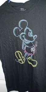 Mens large Black mickey mouse cotton tee shirt brand new